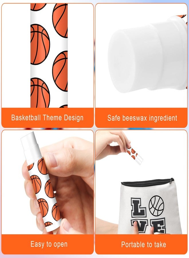 Heigble 24 Pcs Basketball Lip Balm Bulk for Team Gifts Sports Moisturizing Jasmine Taste Lipstick Basketball Party Favors for Women Players Sports Teachers Fans Birthday Party Supplies - Image 3